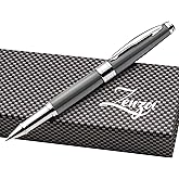 ZenZoi Elegant Rollerball Pen Grey Executive Pen. Smooth Writing Fine Point Roller Gel Ink. Luxury Pen for Men or Women. High End Pen Gift Set