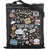 ENSIANTH Stars Hollow Inspired Tote Bag TV Show Merch Dragonfly Inn Shopping Bag Lorelei Rory Fans Gift Lukes Diner Gift