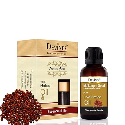 Devinez Malkangni Seed Cold-Pressed Oil, 30ml - 100% Pure Natural, Undiluted For Hair & Scalp Nourishment, Dandruff care, prevent hairfall, Smooth, soft skin & Natural Remedies