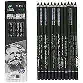 Charcoal Pencil Set - 12pcs/pk - Black Free Cutting Paper Handle Charcoal Pencil C7350 (Soft)