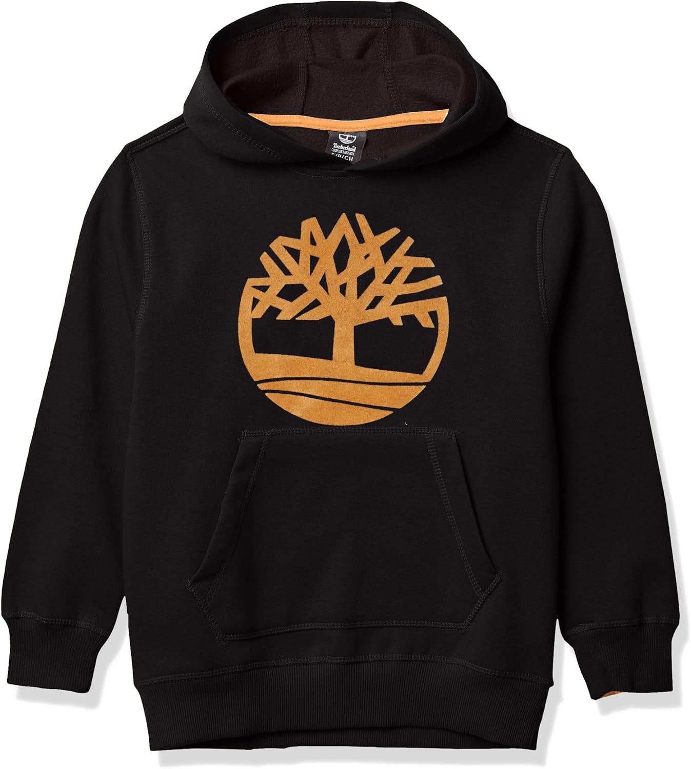 Timberland Boys' Long Sleeve Signature Logo Fleece Hoodie: Clothing