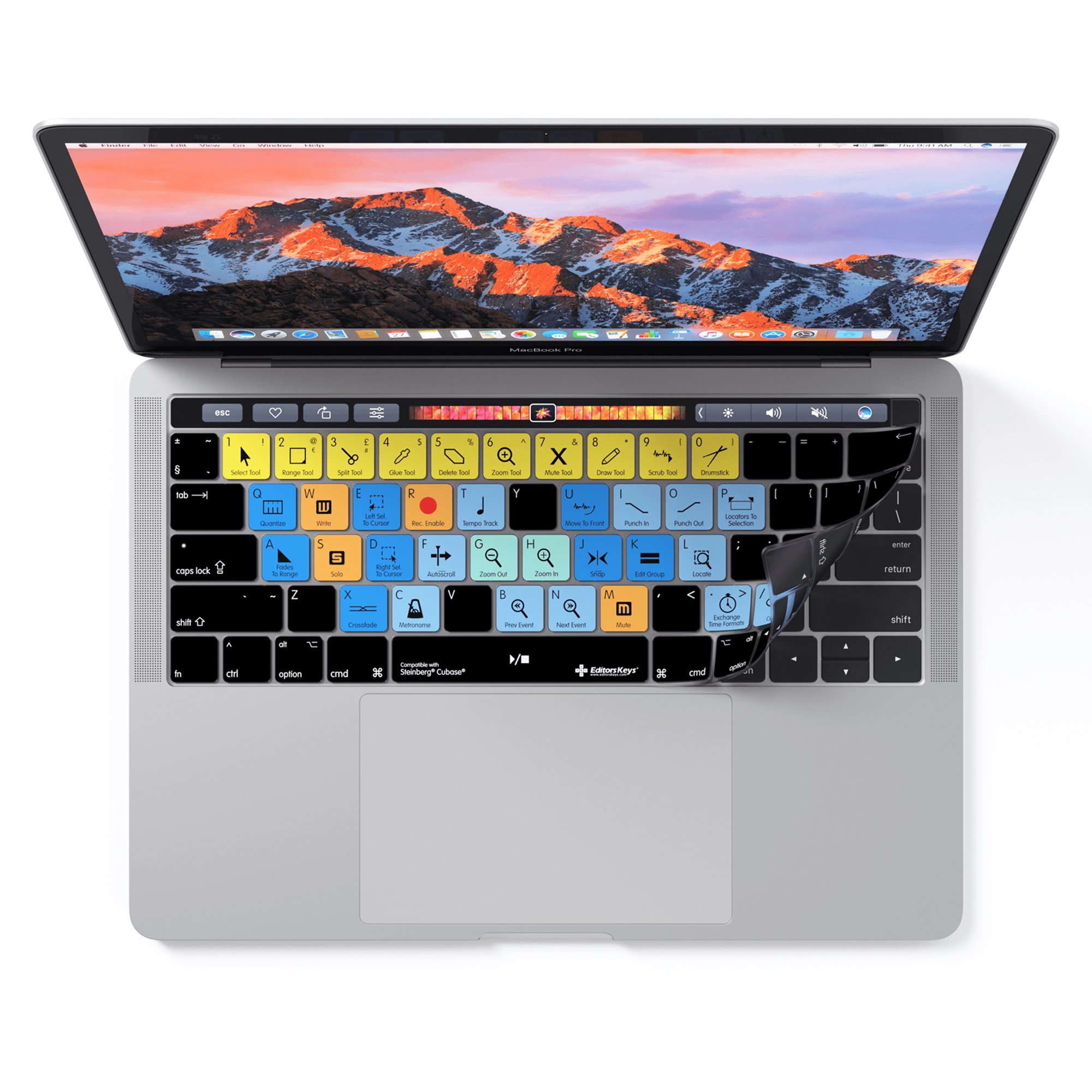 Skin Designed for Steinberg's Cubase | Keyboard Cover Skin for Apple MacBook Pro with Touch Bar - Shortcuts & Protection