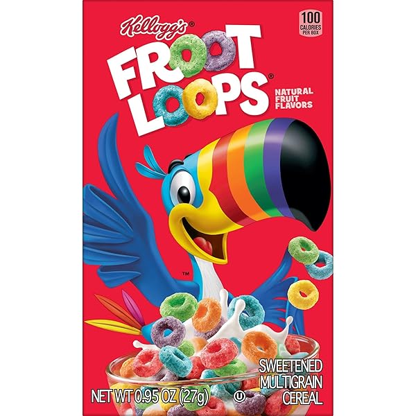 KELLOGG’S FROOT LOOPS, BREAKFAST CEREAL, ORIGINAL, .95OZ (70 COUNT)