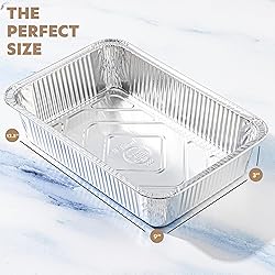 PLASTICPRO 10 Pack Aluminum Pans 12.5'' x