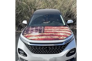 Tobethay American Hood Flag Cover - 59x51 in Car Hood Cover American Flag for Car Decor, Patriotic Car American Flag with 2 Pack Adjustable Triangular Fasteners - American Car Hood Cover-3