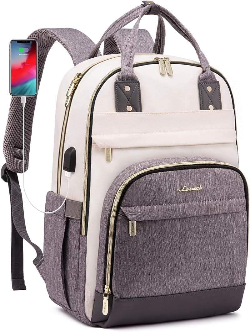 LOVEVOOK 17 Inch Laptop Backpack USB Port Anti Theft Water Resistant Large 31L
