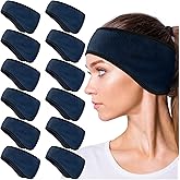 Geyoga 12 Pcs Ear Warmer Headband Winter Headbands for Women Sports Running Elastic Ear Warmers Warm Covers for Winter(Navy Blue)