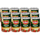 Del Monte Canned Diced Tomatoes with Basil, Garlic, Oregano and No Added Salt, 14.5 Ounce (Pack of 12)