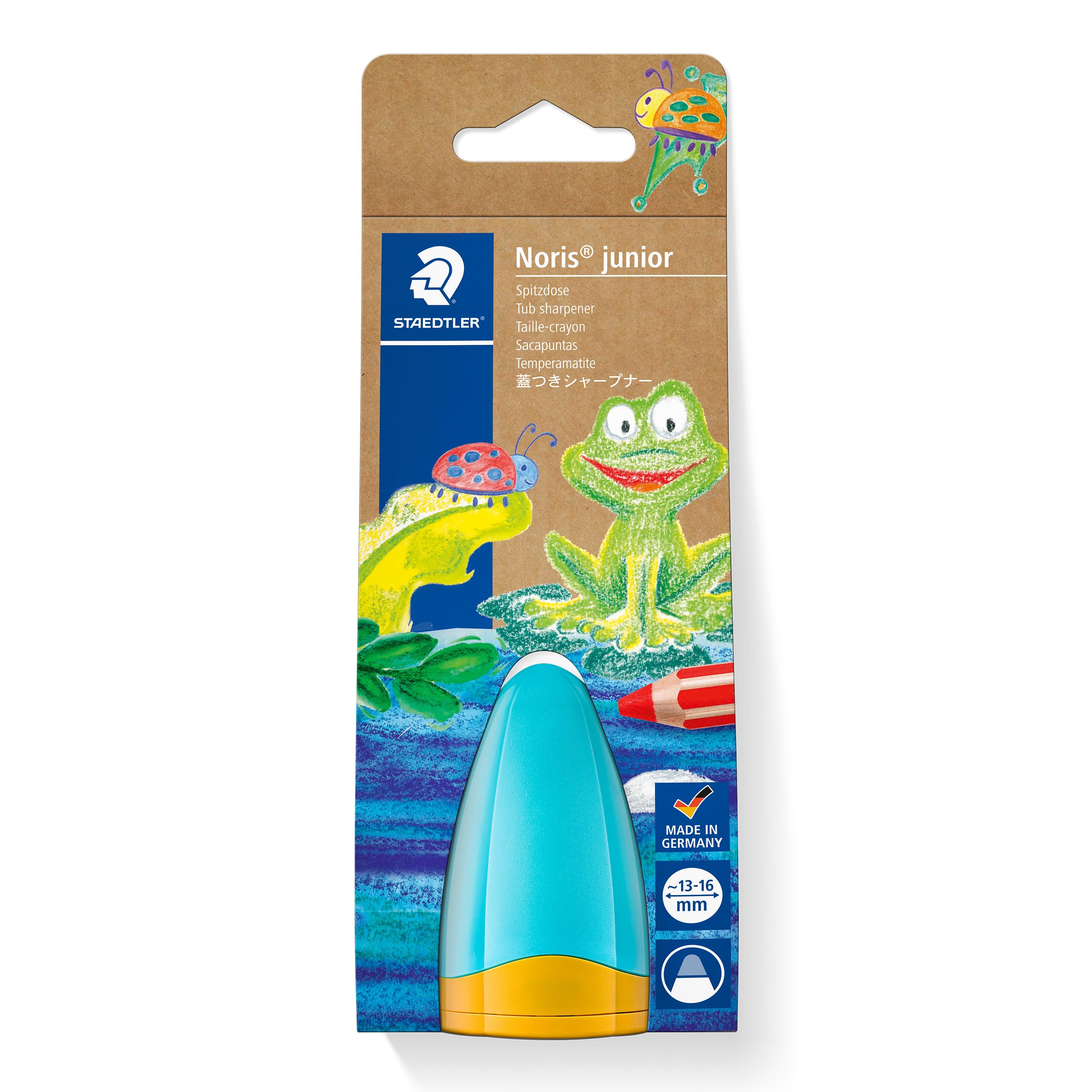 STAEDTLER 514 16 BK Noris junior tub sharpener for Noris junior pencils and crayons