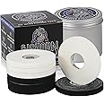 Bighorn Athletics Pro Series Jiu-Jitsu Finger Tape, 8-Rolls with Tin Holder, Enhanced Extra Strength, Residue-Free (0.3-Inch, Black/White)