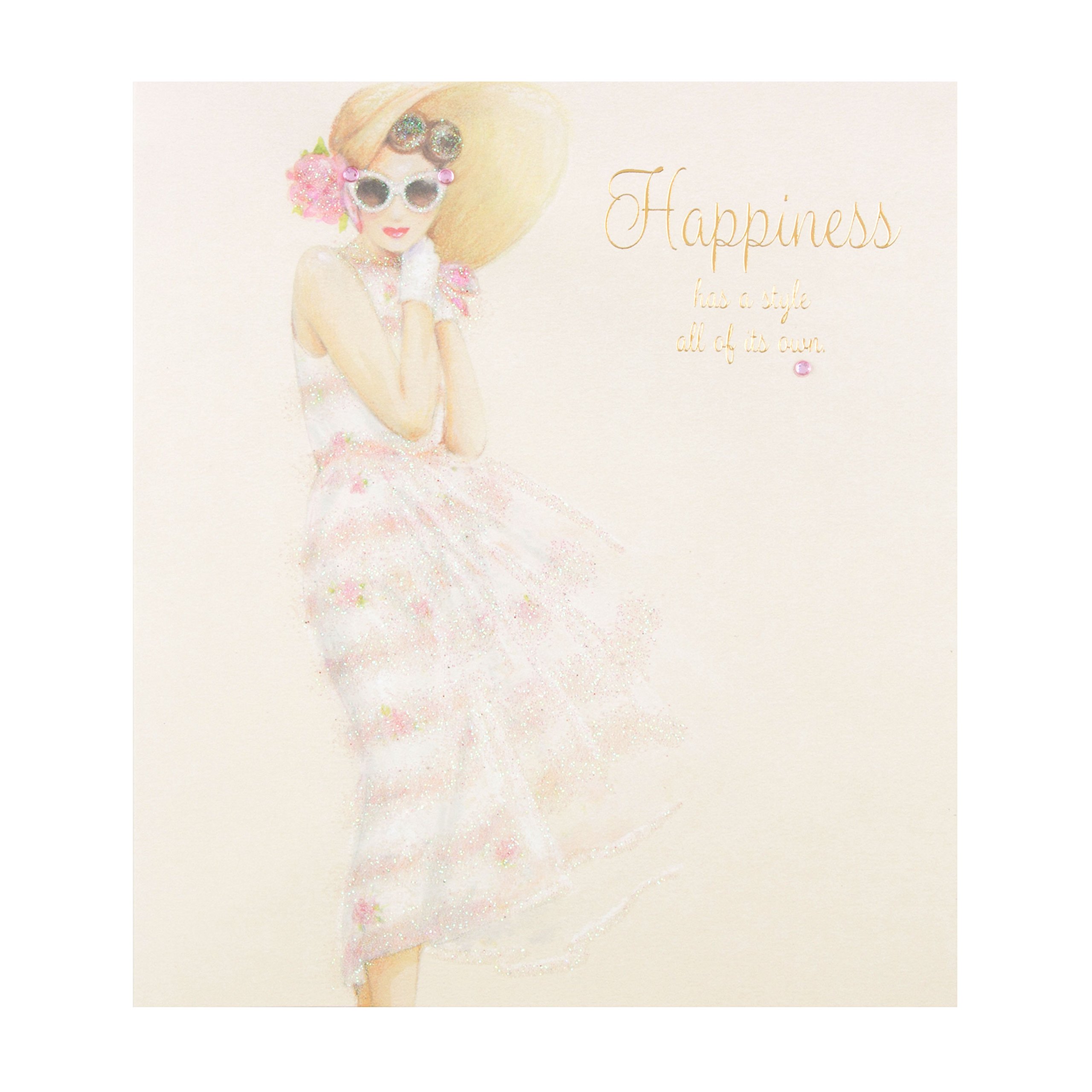 Hallmark 25487719 Blank Card "Happiness" - Medium [Old Model]