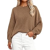 PRETTYGARDEN Fall Sweaters for Women 2026 Fashion Long Sleeve Casual Ribbed Knit Winter Clothes Pullover Jumper Tops