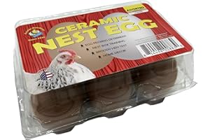 Cackle Hatchery Ceramic Nest Eggs (6ct) (Assorted - Brown & White)