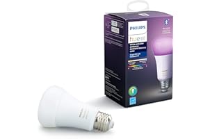 Philips Hue White and Color Ambiance A19 LED Smart Bulb, Bluetooth & Zigbee compatible (Hue Hub Optional), Works with Alexa &