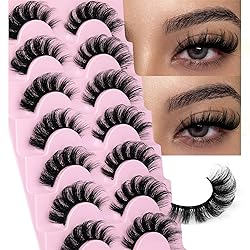 Mink Lashes Fluffy Wispy Lashes Natural Look 3D
