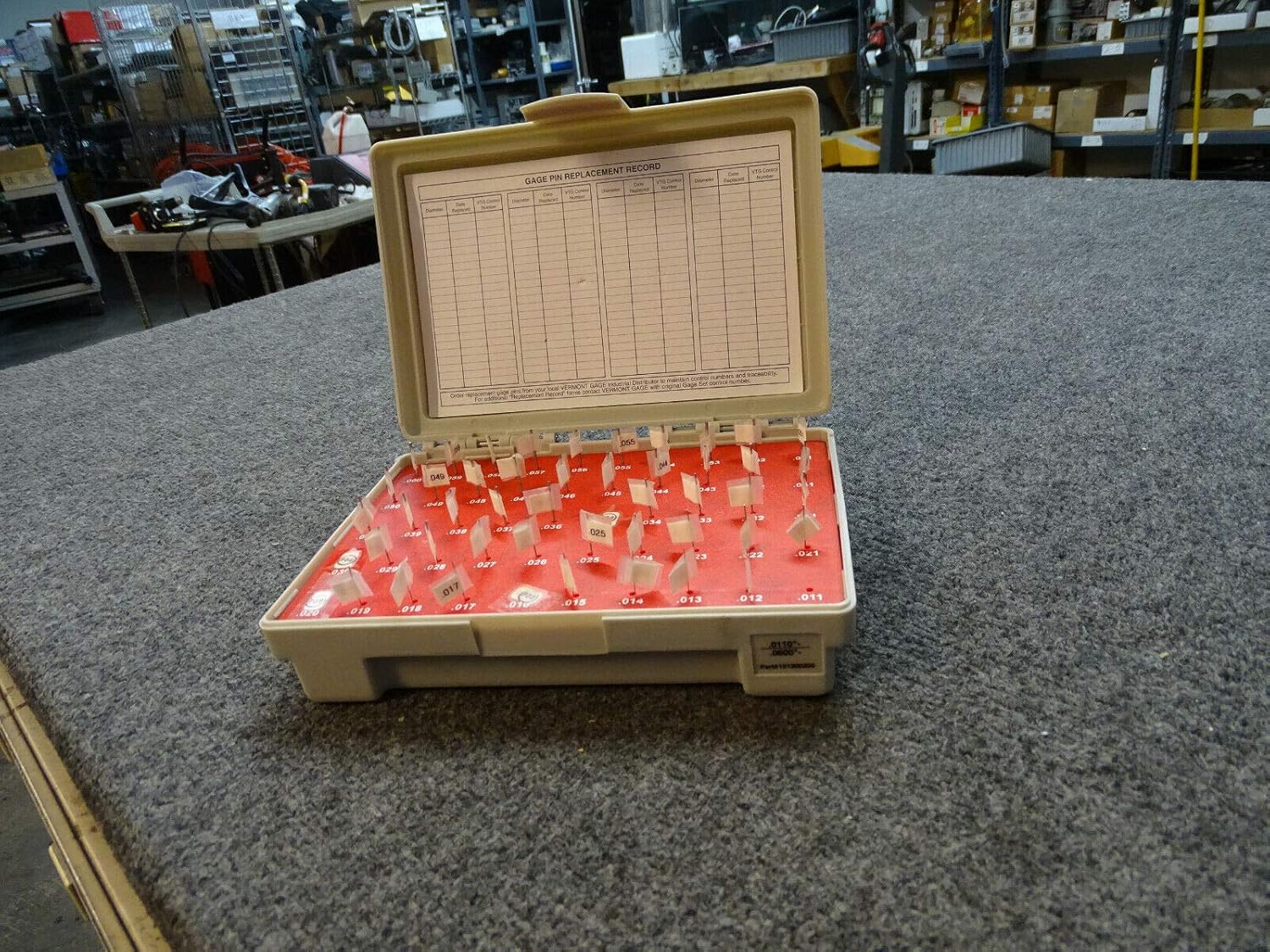 .0110 .0600" .0002" Tolerance Class ZZ Pin Gage Set