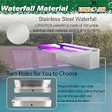 Longrun Waterfall Pool Fountain 30cm Stainless Steel LED Light Kit view 5