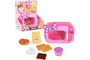 Disney Junior Minnie Mouse Marvelous Microwave Set and Accessories, 8-pieces, Pretend Play, Kids Toys for Ages 3 Up by Just Play