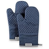 KitchenAid Asteroid Oven Mitt Set, 7"x12.5", Blue Willow, 2 Piece