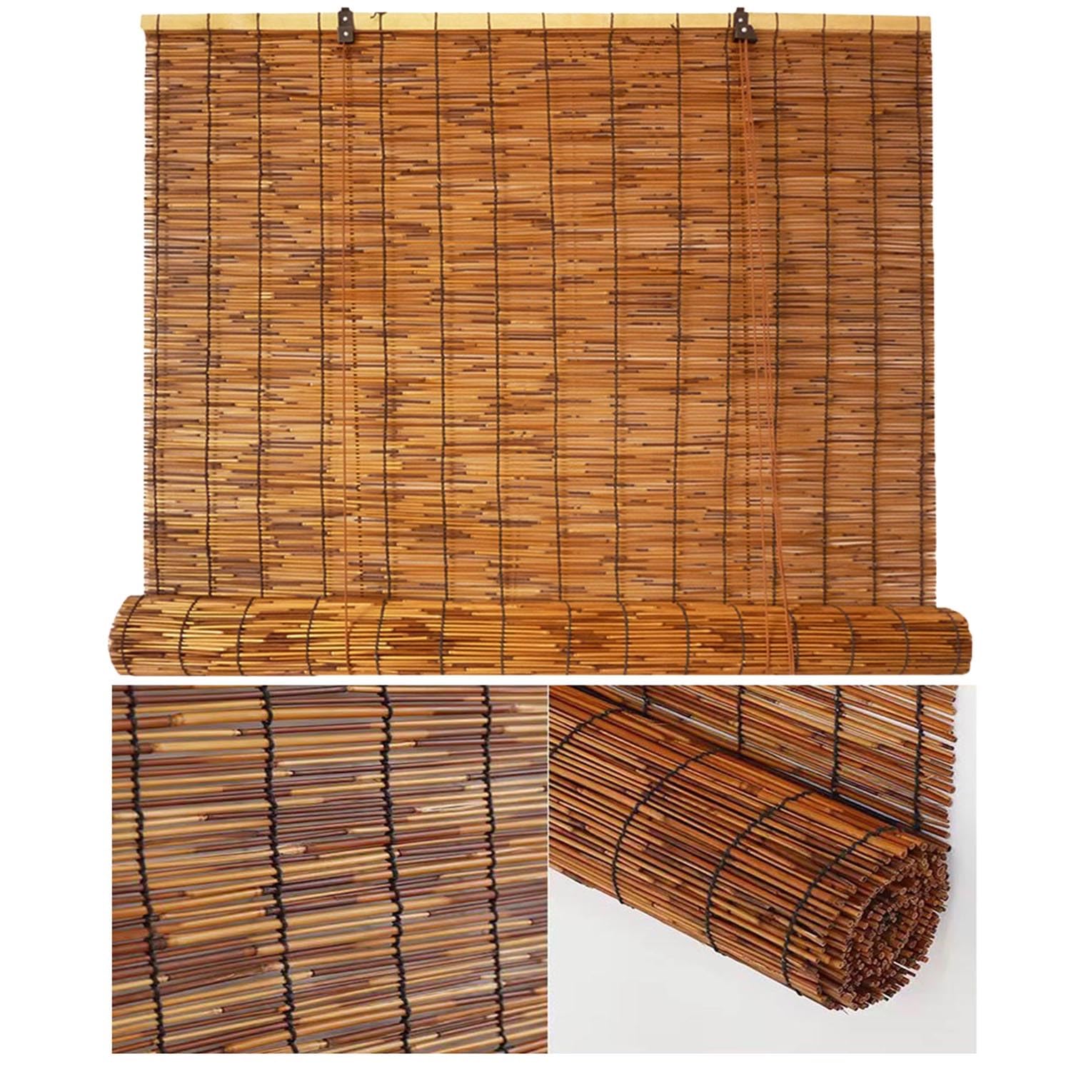 Photo 1 of ***SIMILAR ITEM***Generic Bamboo Shade Blinds Outdoor Patio Bamboo Roll Up Shade Blackout Shades Cordless Light Filtering Bamboo Window Roller Blinds