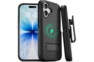 MOTIVE for iPhone 17 Case with Belt Clip, Rugged Dual-Layer, Shockproof 17 iPhone Holster case Belt Clip, Slim Wireless Charging Compatible, Durable Kickstand, 6.3” | Ranger v2 Series