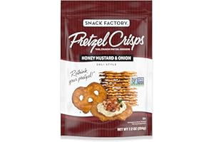 Snack Factory Pretzel Crisps Honey Mustard and Onion, 7.2 Oz Bag
