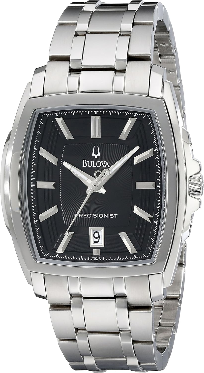Bulova Men's 96B144 Precisionist Multi-Level Tonneau Case Watch: Amazon
