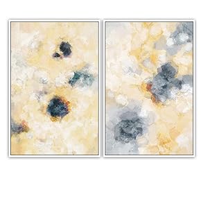 SIGNWIN 2 Piece Framed Canvas Wall Art Minimalism...