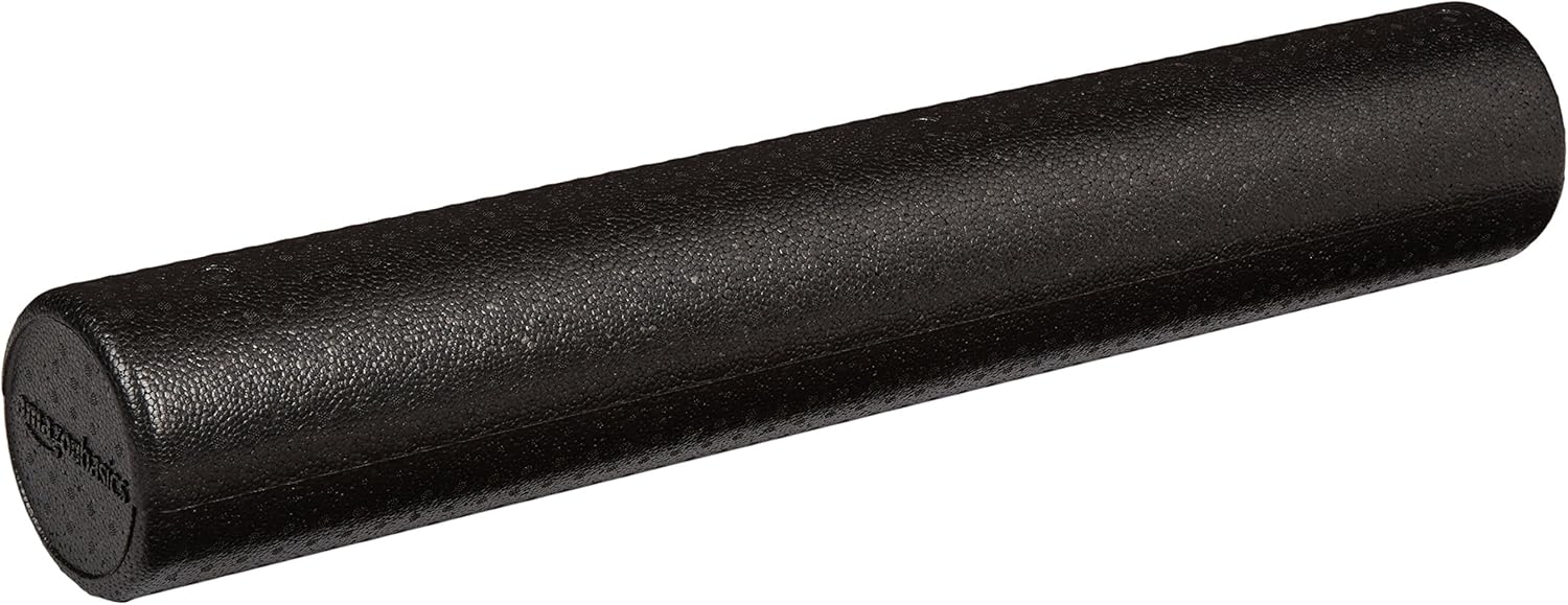 Basics High-Density Round Foam Roller, 36 Inches, Black : Sports & Outdoors