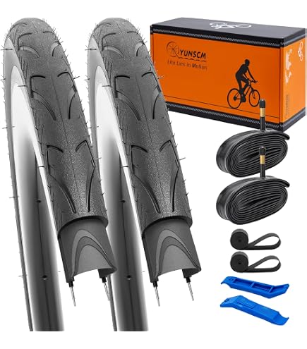 2 Pack 700x25C Road Bike Tires - City Commuter Tires With Levers, 30TPI, Foldable Bead