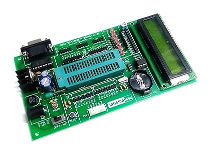 INSIGNIA LABS - ATMEL 8051 PROJECT DEVELOPMENT BOARD with ZIF SOCKET, 16x2 LCD, AT89S52, DS1307 CLOCK, MAX232 (supports AT89SXX, P89V51RD2, SST89E516RD)