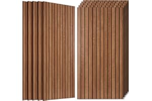 AUTORIFIC 10 Pack Acoustic Panels Sound Absorbing, 47.2”x23.6” Sound Dampening Panels, Decorative Soundproof Wall Panels with Simulated Wood Grain Finish, for Office,Home Theater,Studio,Living Room, Cherry