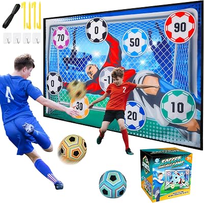 VATOS Football Ball Game Set for Kids Indoor Outdoor with Goals and Balls