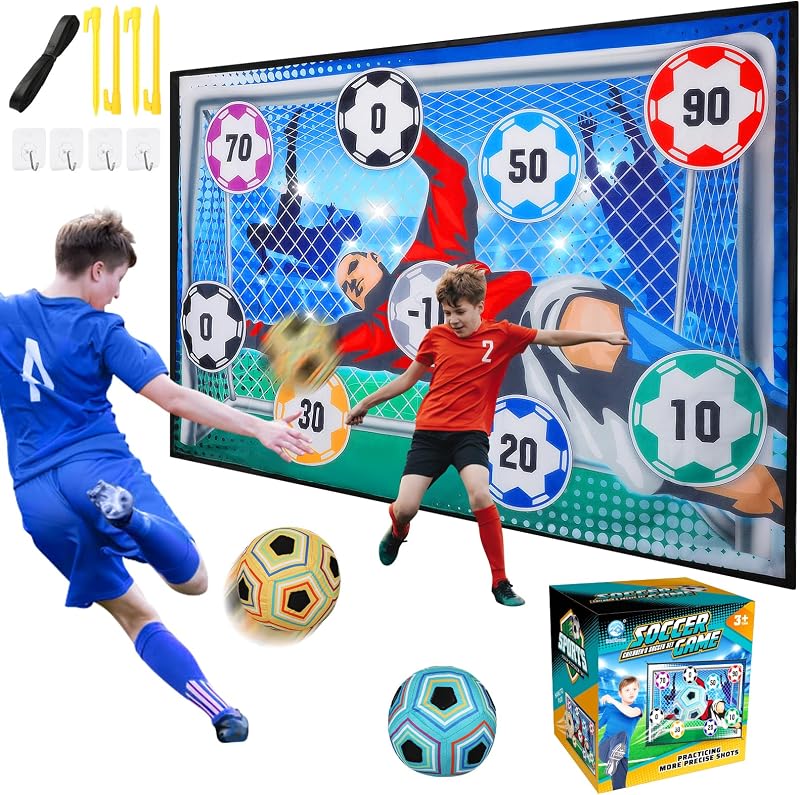 VATOS Football Ball Game Set for Kids Indoor Outdoor with Goals and Balls