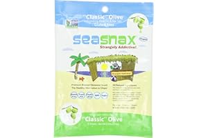 SeaSnax Roasted Olive Seaweed 5 Sheets, .54-Ounce (Pack of 4)