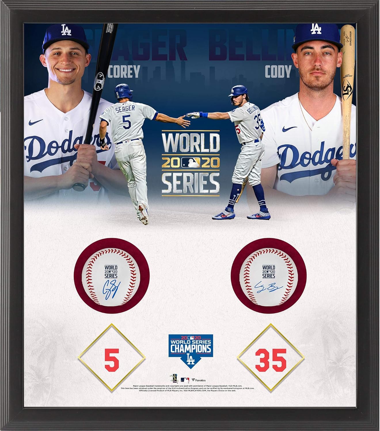 corey seager signed bat