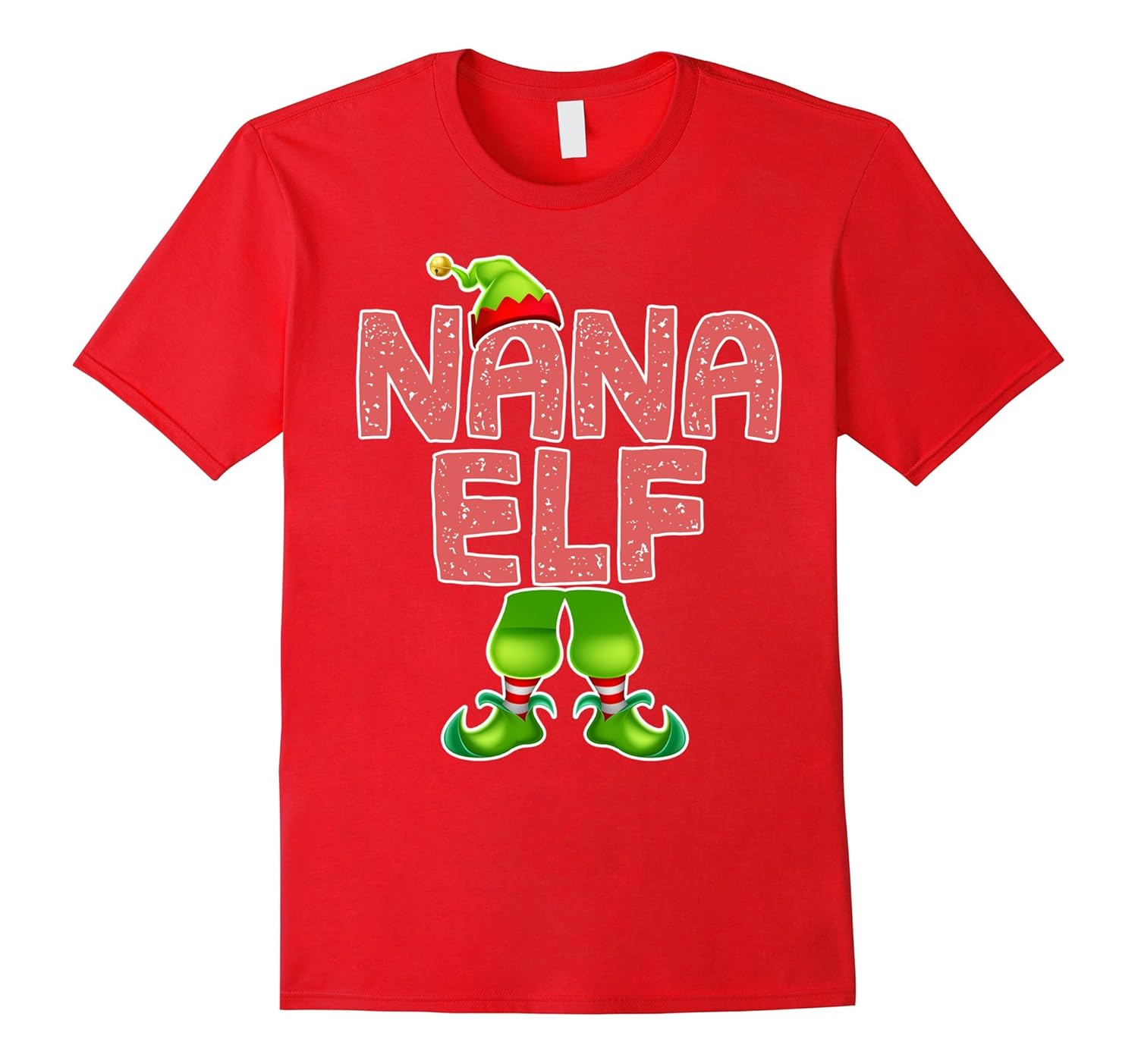 Nana Elf T-Shirt Funny Merry Christmas Costume Gift Shirt-ANZ