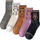 Daphene Women's Vintage Trendy Wool Socks | Fall Winter Thick Warm Ethnic Style | Holiday Gift Set | Trendy Comfortable