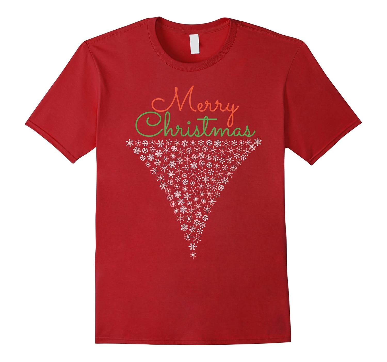 Christmas tree tshirt. Christmas lights t-shirt. Snowflakes-ANZ