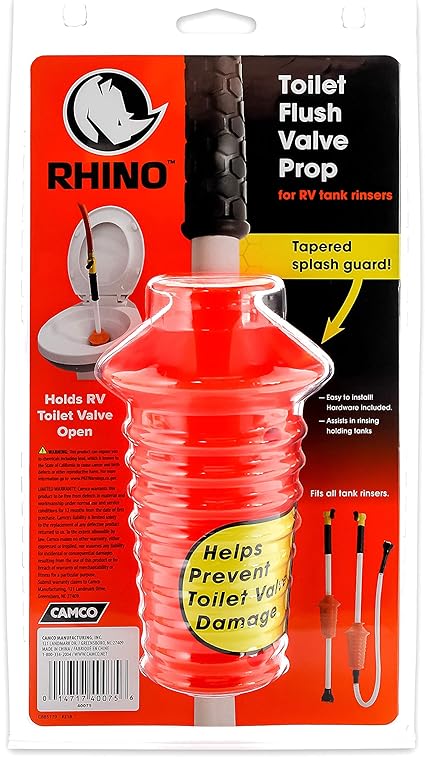 Download Camco 40075 Rhino Toilet Flush Valve Prop Fits Onto Tank Rinser To Hold Rv Toilet Valve Open For Cleaning Prevents Toilet Valve Damage During Cleaning And Minimizes Splashing Red Standard Automotive Amazon Com
