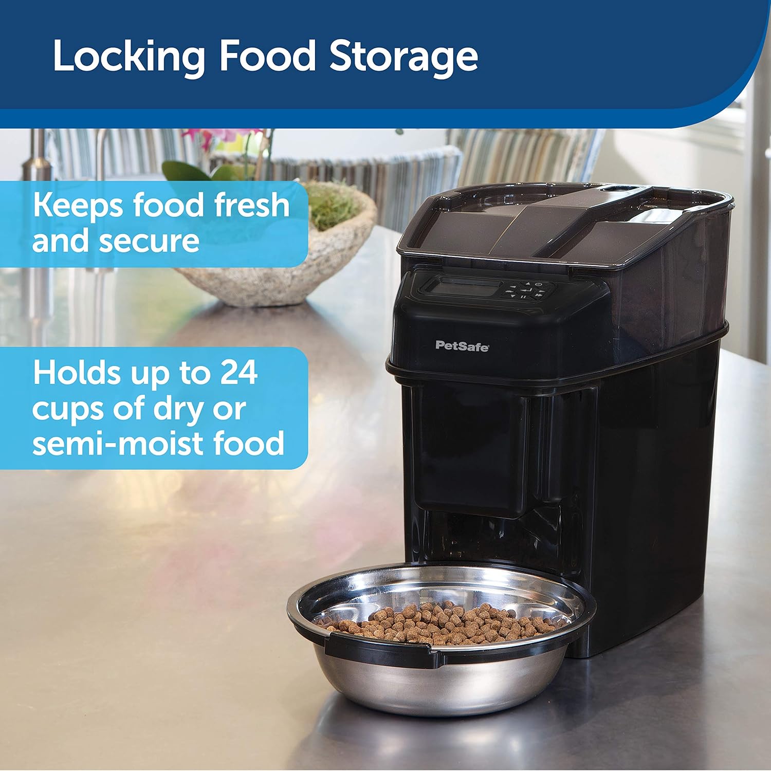 Pet Supplies : PetSafe Healthy Pet Simply Feed - Automatic Dog and Cat Feeder - Slow Feed Setting - Portion Control : 