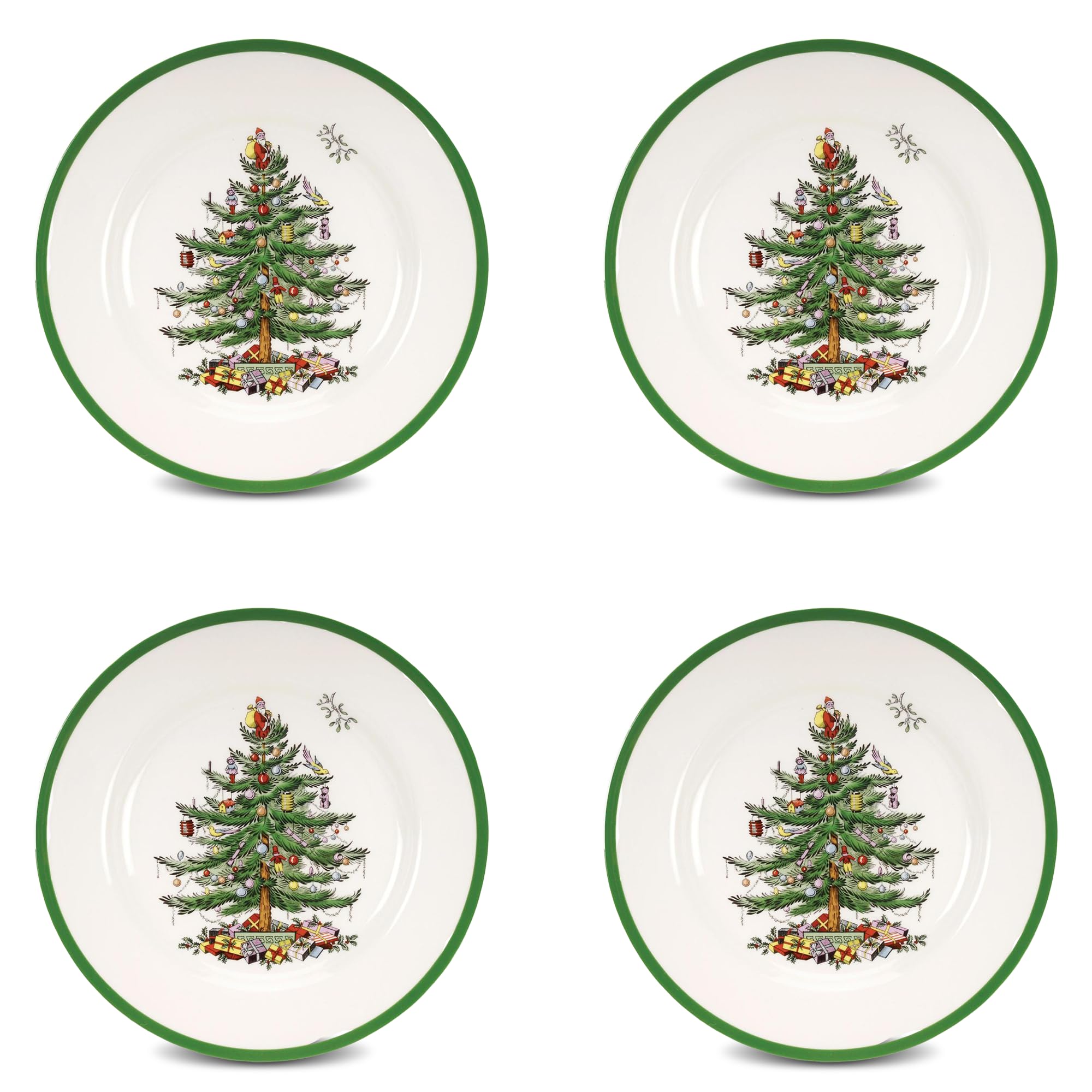 Portmeirion Spode Dinner Plates, Multi-Colour, Set of 4