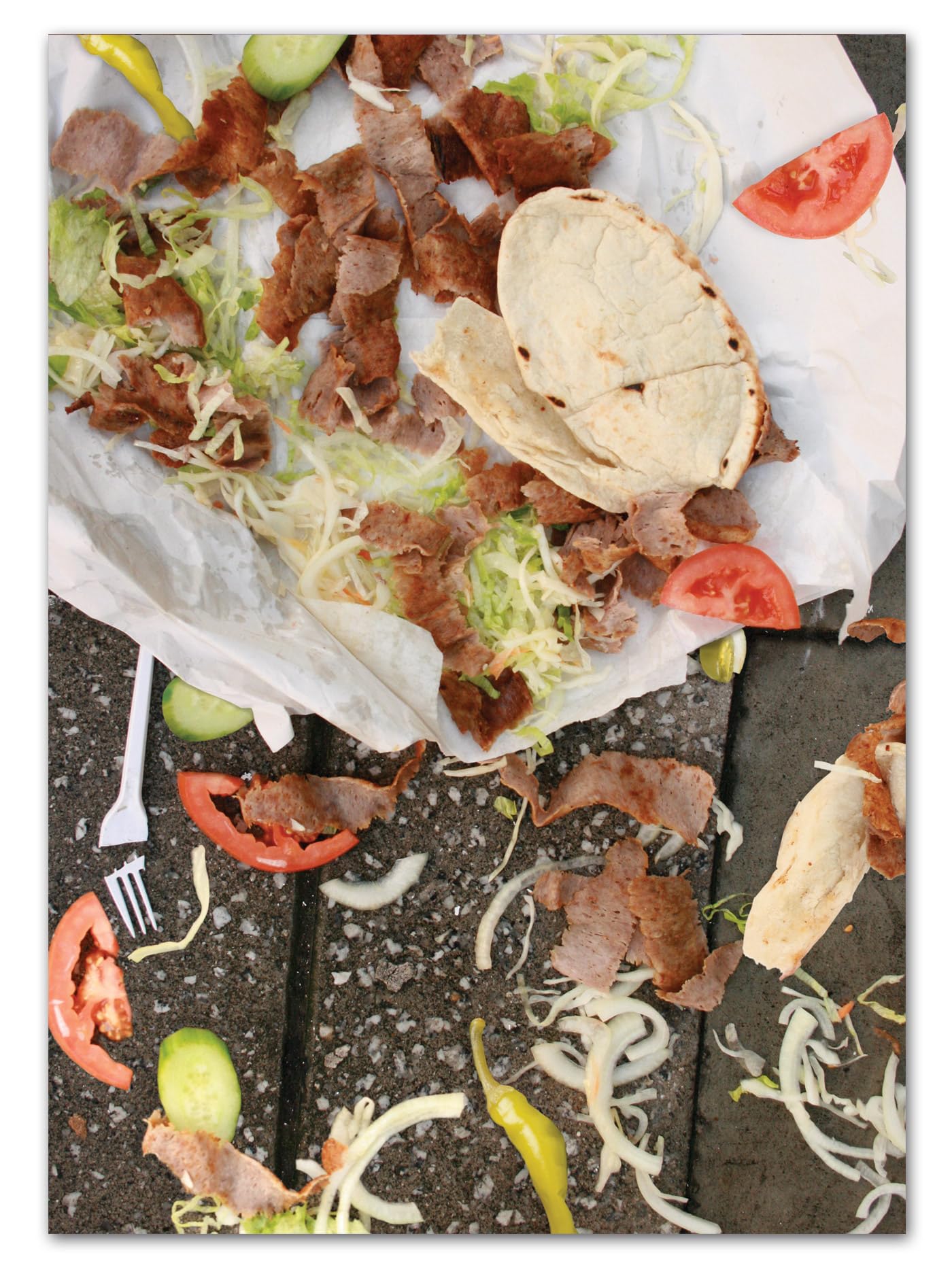 Brainbox Candy - 2 Sheets of Funny 'Kebab' Wrap - Humorous Wrapping Paper - Alternative Birthday Gift Wrap for Him Her