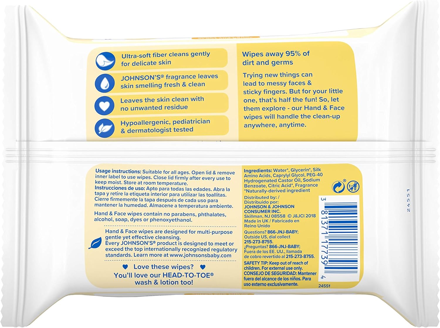 johnson johnson wipes