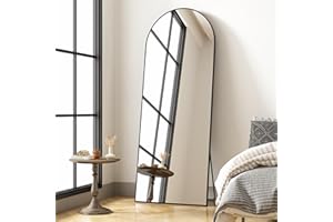NISHCON Full Length Arched Floor Mirror with Stand, 64"x21" Framed Mirror for Living Room, Bedroom, Entryway and Dressing