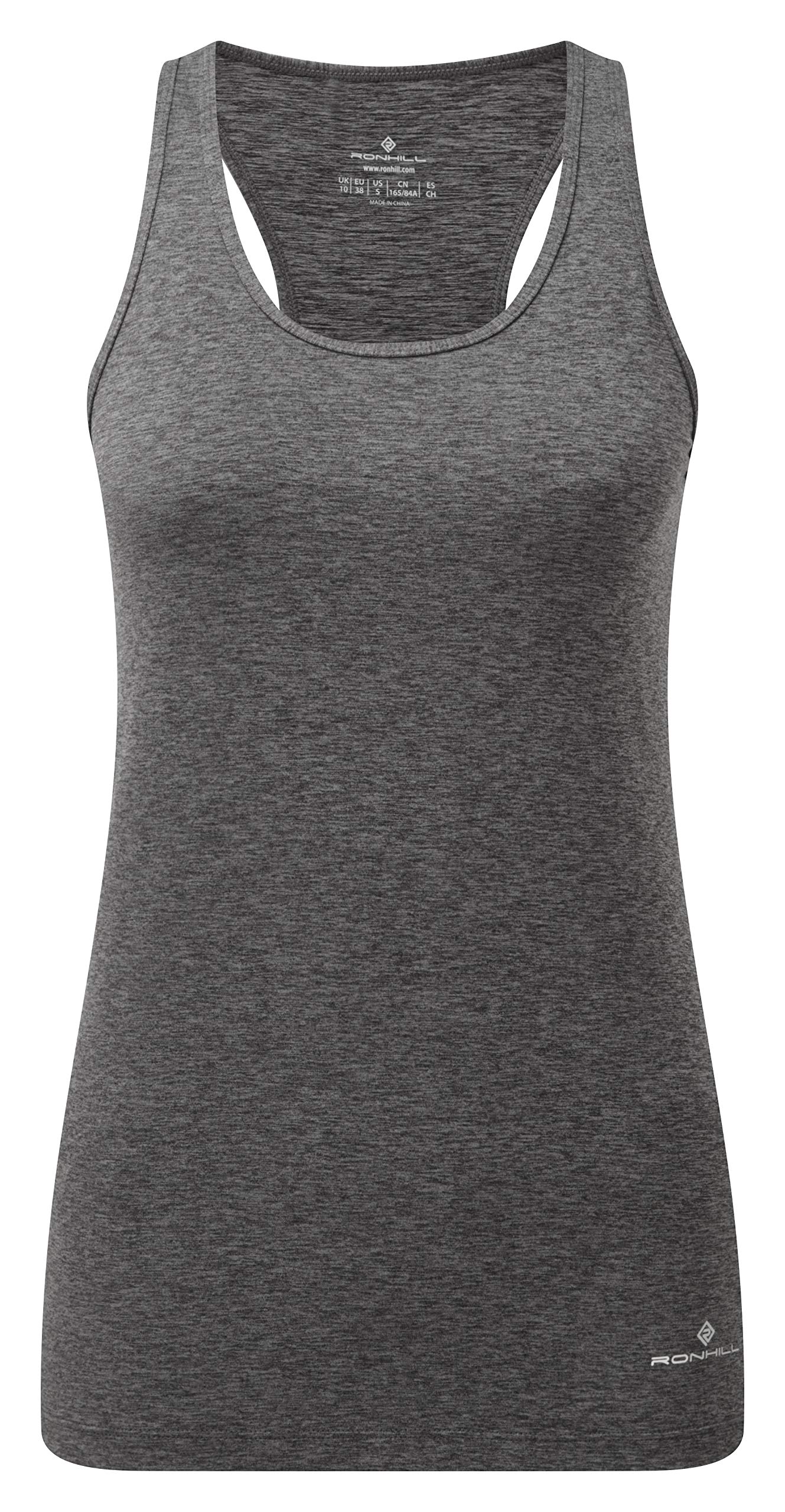 RONHILL Wmn's Momentum Body Tank - Grey Marl, 6