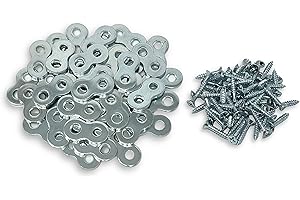 Balsam Point Workshop 30-Pack with Screws - Heavy Duty Figure 8 Table Top Connector or Desk Top Fastener Clip - 12 Gauge Steel