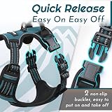 Eagloo Dog Harness Large No Pull Front Back Clips Reflective Dark Green view 6