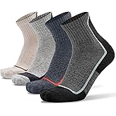 Socks Daze Merino Wool Blend Ankle Running Hiking Socks for Men Women Athletic Cushioned Quarter Walking Basketball Socks
