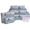 MUMI Piccolo Packing Bundle - Set of 6 Luggage Organizer Bags, Baby Travel Essential (Pink)